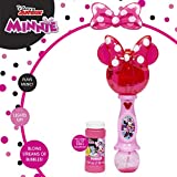 Little Kids Disney Minnie Mouse Light and Sound Musical Bubble Wand, Includes Bubble Solution, Multi (20512)