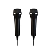 Lioncast Pair Of Universal USB Microphones Compatible with Computer and Karaoke Gaming; Compatible with Wii, PS5/Playstation 5, PS4 & PC Games as SingStar, Lets Sing, We Sing; 3m cable – Black