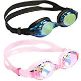 Aegend Kids Goggles, Swim Goggles for Kids Age 4-16 Little Boys and Girls Youth Swim Goggle, Clear Vision, Soft Silicone, No Leak, UV Protection, Anti-Fog, Free Protection Case