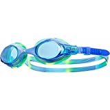 TYR Swimple Tie Dye Youth Swim Goggles, Blue/Green, Ages 3-10