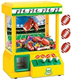 Bundaloo Claw Machine for Kids - Football Themed Miniature Candy Grabber with 3 Small Footballs, 30 Reusable Tokens - Electronic Prize Dispenser Toy Party Game for Children