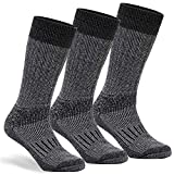 Warm Thermal Wool Socks for Winter Moisture Wicking and Breathable Cozy Boot Socks Charcoal ML