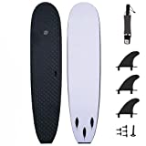 South Bay Board Co. - 8' Verve Premium Foam Surfboards - Wax-Free Soft-Top Surfboards - Best Beginner Surfboards for Kids & Adults – Fins & Leash Included - Patented Heat Damage Prevention System
