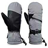 PHRIXUS Ski Mittens for Men & Women Winter Snow Mitts Touch Screen Windproof Gloves Thermal for Cold Weather Snowboarding, Skiing, Shoveling & Ice Fishing, Sledding