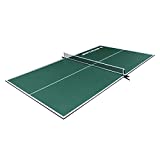 12mm 4 Piece Indoor Table Tennis Table Conversion Top, No Assembly Required, Green