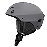 NHH Ski Helmet Snowboard Helmet - Snow Sports Helmet Goggles Compatible Removable Liner and Earpads for Men Women and Youth (M, Gray)