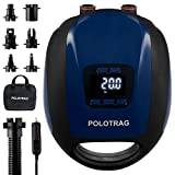 Paddle Board Pump, POLOTRAG SUP Electric Pump, Professional 20 PSI Portable Air Compressor with Auto-Off, Deflation Function and 12V DC Car Cigarette Lighter for Inflatables, Kayaks, Tent and Boats