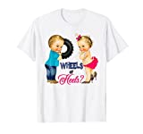 Wheels or Heels Cute Babies Baby Shower T-Shirt