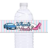 21 Wheels or Heels Waterproof Self-Adhesive Water Bottle Labels