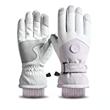 ZJRXM Ski Gloves Waterproof Touchscreen Snow Gloves for Men Women Anti-Slip Snowboard Warm Winter Gloves for Cold Weather