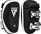 RDX Thai Pads for Kickboxing Muay Thai with Solid Handle Grip, Maya Hide Leather Curved Strike Shield for Boxing MMA Taekwondo Martial Arts, Training Combat Sports Knees Elbows Kicks Punches