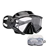AQUA A DIVE SPORTS Diving mask Anti-Fog Swimming Snorkel mask Suitable for Adults Scuba Dive Swim Snorkeling Goggles Masks (M308-BLACK)