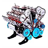 Resin Model Engineing Building Kit,8 Cylinder Full Resin Car Engineing Assembly Kit,Mechanical Toys for Home Office Decoration,Kids Engineing Model Kit