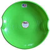 Paricon 626-G Flexible Flyer Round Flying Saucer Disc Racer Polyethylene Snow Sled Toboggan, for Ages 4 and Up, 26 Inch Diameter, Green