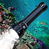 wurkkos 13000lm Scuba Diving Light, Dive Torch Underwater 100m IPX8 Waterproof LED Submarine Flashlight 4 Mode for Outdoor Activity(Include Batteries)