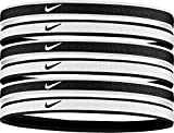 Nike Swoosh Sport Headbands 6 Pack (One Size Fits Most, Black/Grey/White) - Unisex