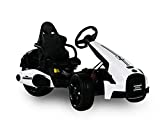 First Drive Kids Electric Go Kart 12V White - Electric Power Ride On Toy Kids Car