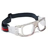 Professional Sports Goggles Protective Safety Goggles Basketball Glasses for Men with Adjustable Strap for Basketball Football Volleyball Hockey Rugby Grey
