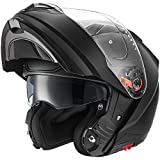 ILM Modular Motorcycle Helmets with Pinlock Snowmobile Full Face Cascos para Motos for Adults Men Women DOT(Matte Black Large)