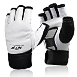 Punching Bag Gloves, LangRay Taekwondo Karate Gloves for Sparring Martial Arts Boxing Training for Adults and Kids,White M