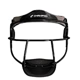 CHAMPRO The Grill Defensive Fielder's Protective Steel Frame Softball Face Mask, BLACK, Youth