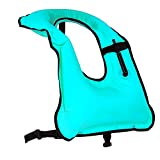 Rrtizan Snorkel Vest, Adults Portable Inflatable Swim Vest Buoyancy Aid Swim Jackets for Men & Women(Blue)