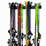 StoreYourBoard Ski Wall Storage Rack, Holds 8 Pairs, Steel Home and Garage Skis Mount