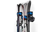 Gravity Grabber - Ultimate Ski + Snowboard Wall Storage Rack | Save Your Rocker, Tips, and Tails | Damage-Free Ski/Snowboard Storage Rack | Fits any Ski or Snowboard | Ski/Board Wall Storage (Cyan, 3)