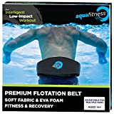 AQUA Fitness Deluxe Flotation Belt - Adult Aquatic Swim Belt for Water Aerobics and other Pool Exercise - Black