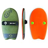 As Seen On Shark Tank! The Slyde Grom Soft Top Body Surfing Handboard, Easy to Use, Fun to Master, Safe for All Ages, Portable, Light Weight, Durable with Exceptional Buoyancy - Army Green/Pilsner