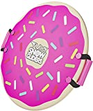 Flybar Kids 26' Pink Donut Foam Saucer Disc Snow Sled with Slick Bottom & PE Core Build for Boys and Girls Ages 6+, Holds Up to 110 Lbs