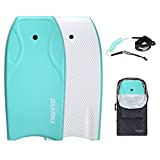 THURSO SURF – Lightning 42-inch Bodyboard, Boogie Board with Light Weight PE Core, IXPE Deck, HDPE Bottom, & FRP Stringers, Wave Board with Stainless Steel Double-Swivel Leash and Carrying Bag