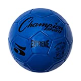 Champion Sports Extreme Series Soccer Ball, Regulation Size 5 - Collegiate, Professional, and League Standard Kick Balls - All Weather, Soft Touch, Maximum Air Retention - for Adults, Teenagers, Blue
