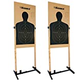 Highwild Adjustable Target Stand Base for Paper Shooting Targets Cardboard Silhouette - H Shape - USPSA/IPSC - IDPA Practice - Upgraded Version (2 Pack)