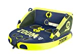 ZUP Zoom Two 2 Person Towable Tube for Boating with Front and Back Tow Points & Quick-Connect Tow System, Blue/Yellow