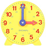 DHCHAPU Student Learning Clock Time Teacher Gear Clock 4 Inch 12/24 Hour