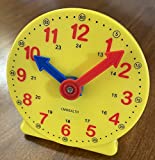 Learning Clock for Kids, Student Learning Clocks Teaching Time 12/24 Hours Geared Clock 4+Years