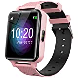 Kids Smart Watch for Girls Boys - Smart Watch for Kids Watches for 4-12 Years with 17 Puzzle Games Alarm Clock Music Player Camera Calculator Torch Children Learning Toys Teens Birthday Gifts (Pink)