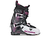 SCARPA Women's GEA RS Alpine Touring Ski Boots for Backcountry and Downhill Skiing - White/Black/Rouge - 24.5