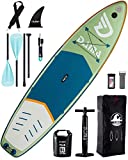 DAMA Inflatable Stand Up Paddle Board 11'*33'' *6'', Yoga Paddleboard, 11ft sup, Fishing Paddle Boards for Adults, Blow up sup, Standup sup w/Camera Seat, 4 pcs Floating Kayak Paddle, Board Carrier