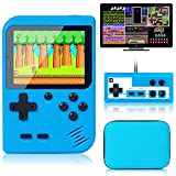 Retro Handheld Game Console with Protector Case, 400 Free Classical FC Games Support for Connecting TV & Two Players, Portable Video Game Gifts for Adults & Kids 8-12 90s Retro Toys