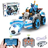 GRESAHOM Model Car Building Kits for Kids 2.4 Ghz RC Football Game 489pcs STEM Building Car with Power Motors 360°Rotating App-Controlled Programmable Learning Toys Gift for Boys Girls