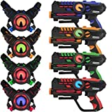 ArmoGear Laser Tag – Laser Tag Guns with Vests Set of 4 – Multi Player Lazer Tag Set for Kids Toy for Teen Boys & Girls – Outdoor Game for Kids, Adults and Family – Ages 8+