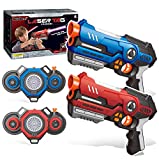 Laser Tag, Laser Tag Guns Set of 2 with Innovative Fog Effect Vests, Indoor Outdoor Game Toys for Kids & Teenager Ages 8-12, Adults and Family Toy Gifts for Birthday Holiday