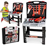toyvelt® Kids Tool Set Toddler Workbench W Realistic Tools & Electric Drill for Construction Workshop Tool Bench, Stem Educational Pretend Play, Best Gift Toys for Boys & Girls Age 3, 4, 5, 6 and Up