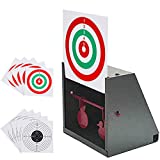 GearOZ BB Trap Target, Paper Target and Resetting Metal Silhouettes Shooting Targets for Pellet Gun Airsoft BB Gun Grey