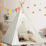wilwolfer Kids Teepee Tent for Girls or Boys with Carry Case, Foldable Play Tent for Kids or Toddler Suit for Indoor and Outdoor Play, Protable Kids Playhouse Children Tent