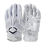 Evoshield Stunt Padded Football Receivers Gloves - White, Extra Large