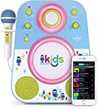 Singing Machine Kids SMK250BG Kids Bluetooth Mood Sing-Along withBuilt-in Speaker and Microphone - Blue/Green