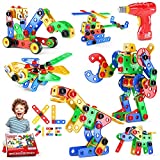 Jasonwell STEM Toys Building Blocks - 168 PCS Educational Construction Tiles Set Engineering Kit Creative Activities Games Learning Gift for Toddlers Kids Ages 3 4 5 6 7 8 9 10 Year Old Boys Girls